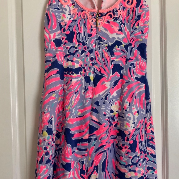 Lilly Pulitzer Lyssa Notch Neck Shift Dress Size 0 - Picture 5 of 6